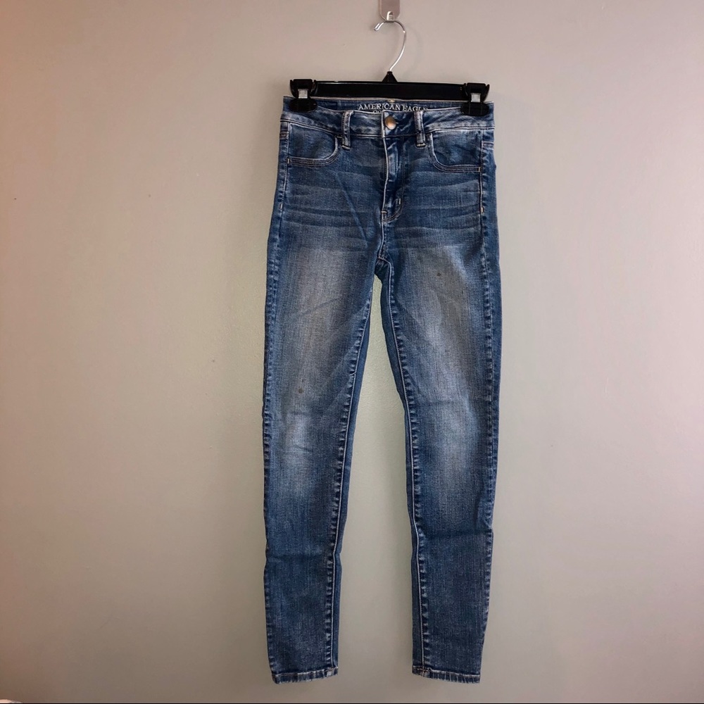 American Eagle Medium Wash High Rise Jeans Size 0S